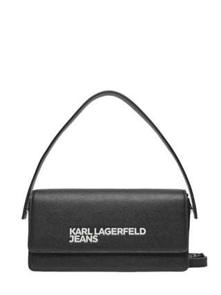 Karl Lagerfeld Jeans borsa a spalla in ecopelle con logo nero