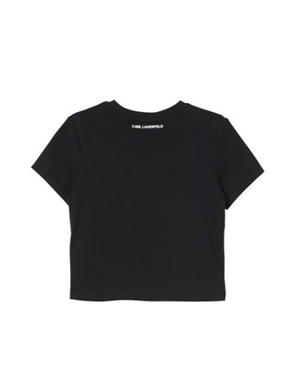 Karl Lagerfeld T-shirt maniche corte con logo nero