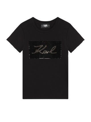 Karl Lagerfeld Kids T-shirt manica corta con logo nero