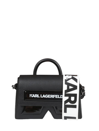 Karl Lagerfeld Kids borsa a mano con tracolla con logo nero