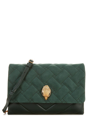 Kurt Geiger borsa a tracolla in pelle e suede verde