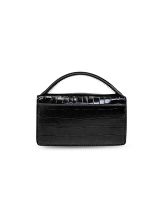 Kurt Geiger borsa mini in pelle effetto coccodrillo nero