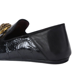 Kurt Geiger mocassini slip on in pelle effetto coccodrillo nero