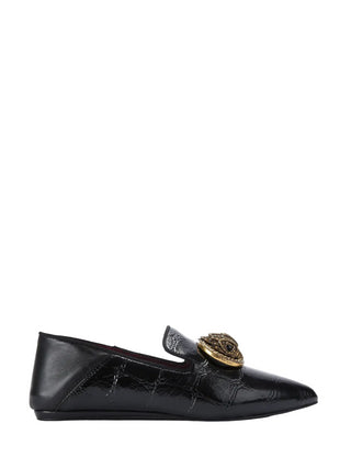 Kurt Geiger mocassini slip on in pelle effetto coccodrillo nero