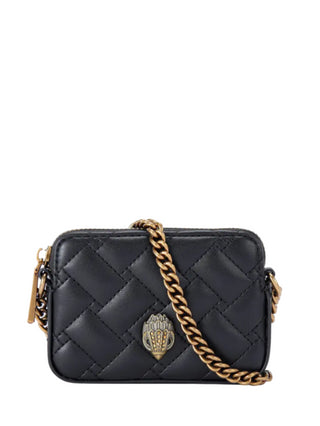 Kurt Geiger micro borsa in pelle trapuntata con tracolla nero