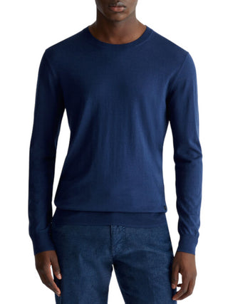 Liu Jo maglia basic misto cotone e seta blu