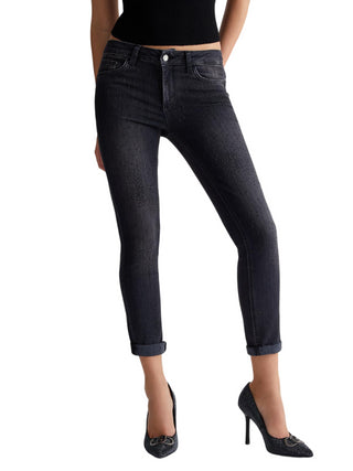 Liu Jo jeans skinny Monroe con strass nero