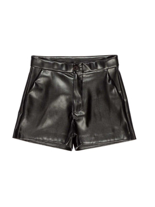 Lulù by Miss Grant shorts in ecopelle nero