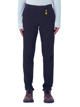 Manuel Ritz pantaloni skinny fit con trama puntinata blu