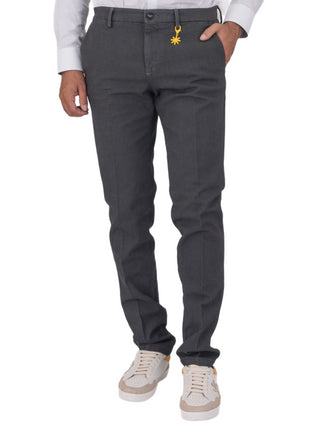 Manuel Ritz pantaloni skinny fit con trama puntinata nero grigio