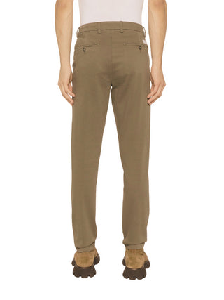 Manuel Ritz pantaloni chino in twill con pinces beige