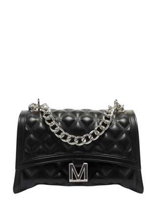 Marc Ellis borsa a spalla Flat Rhombus M nero argento