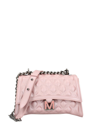 Marc Ellis borsa a spalla Flat Rhombus M rosa argento