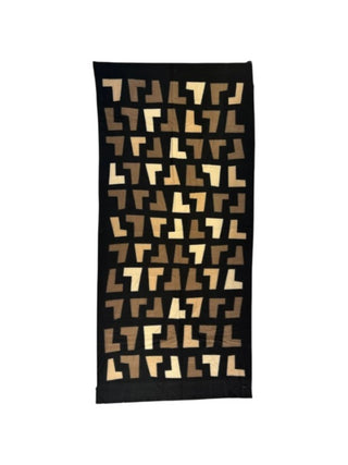 Marc Ellis sciarpa in fantasia jacquard nero beige