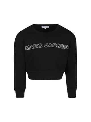 Marc Jacobs felpa crop con logo gioiello nero