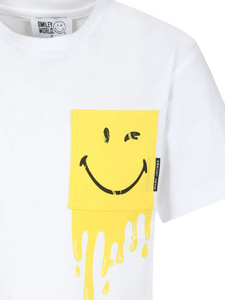 Marc Jacobs T-shirt manica corta con stampa Smiley World bianco