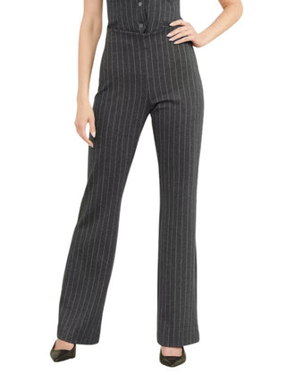 Marciano Guess pantaloni flare Hayden in fantasia gessata grigio