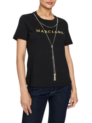 Marciano Guess T-shirt Olivia manica corta con catenina nero