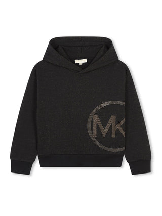 Michael Kors felpa con cappuccio logo strass nero