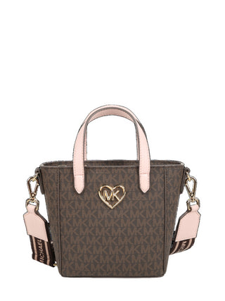 Michael Kors borsa a mano in fantasia logo monogram marrone