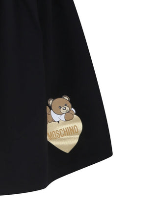 Moschino gonna corta in felpa con logo nero