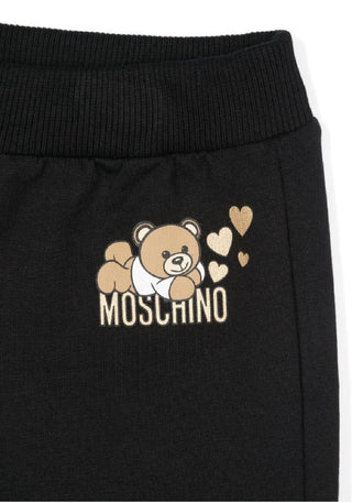 Moschino completo felpa e pantalone stampa orsetto Toy nero