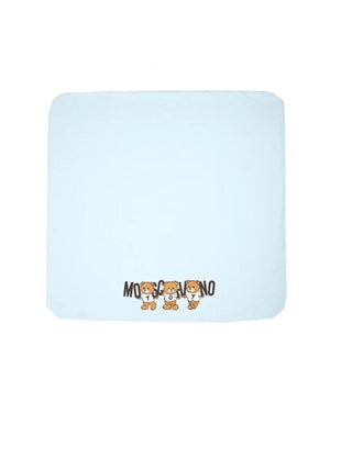 Moschino coperta unisex neonato con stampa orsetti Toy celeste