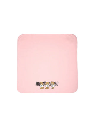 Moschino coperta unisex neonato con stampa orsetti Toy rosa