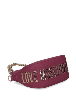 Moschino Love borsa a mano in ecopelle martellata bordeaux