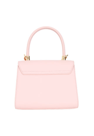 Moschino Love borsa a mano in ecopelle con logo rosa oro