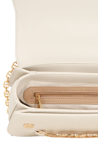 Moschino Love borsa a mano in ecopelle martellata beige