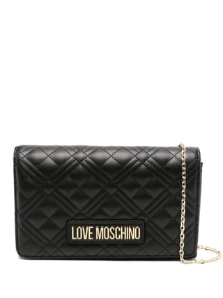 Moschino Love borsa a tracolla in similpelle trapuntata nero oro