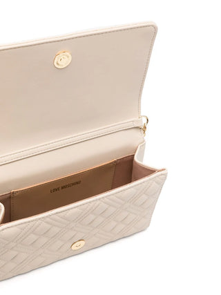 Moschino Love borsa a tracolla in ecopelle trapuntata beige