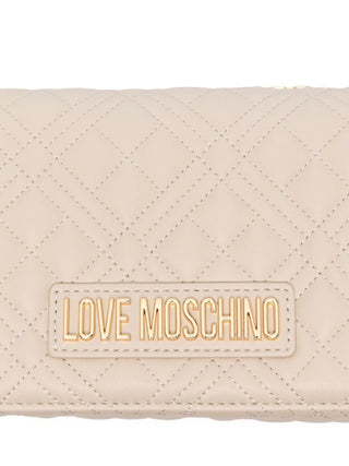 Moschino Love borsa a tracolla in ecopelle trapuntata beige