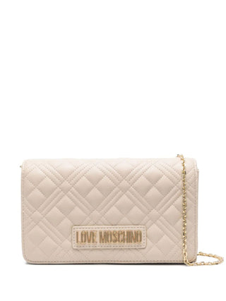 Moschino Love borsa a tracolla in ecopelle trapuntata beige