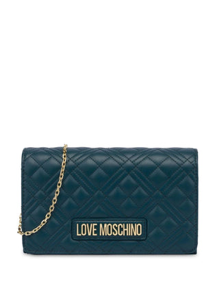 Moschino Love borsa a tracolla in ecopelle trapuntata verde petrolio