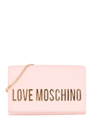 Moschino Love borsa a tracolla in similpelle con logo rosa oro