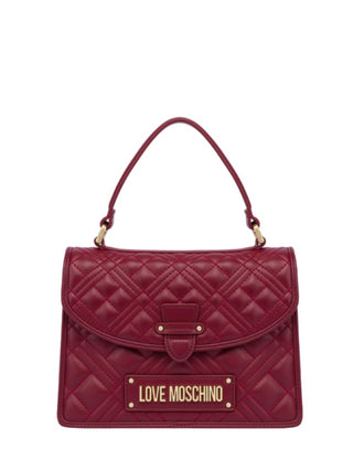 Moschino Love borsa a mano in ecopelle trapuntata bordeaux