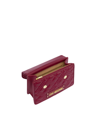 Moschino Love borsa a mano in ecopelle trapuntata bordeaux