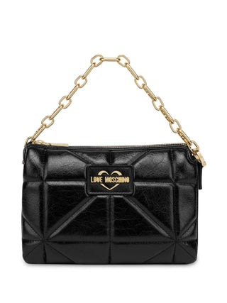 Moschino Love borsa a mano in ecopelle trapuntata con tracolla nero