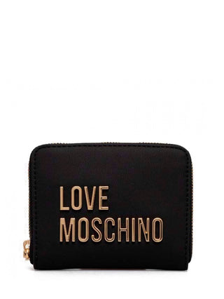 Love Moschino portafogli in similpelle con placca logo nero