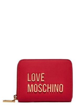 Love Moschino portafogli in ecopelle con placca logo rosso