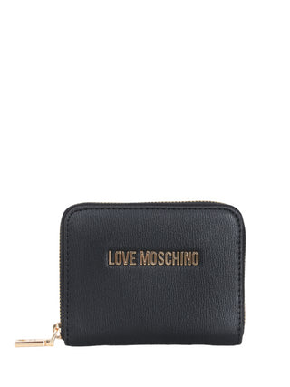 Moschino Love portafogli in ecopelle placca logo nero