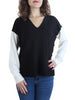 opificio-4-0-maglia-scollo-a-v-in-misto-viscosa-nero-panna