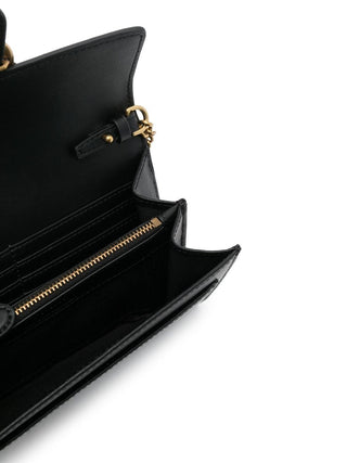 Pinko pochette Love One Wallet in pelle nero oro