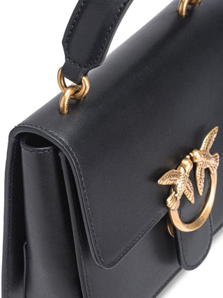 Pinko borsa Love Bag One Top Handle Mini Light nero oro