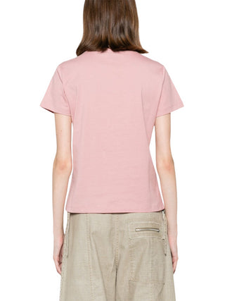 Pinko T-shirt manica corta Quentin con logo Love Birds gioiello rosa