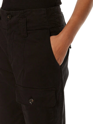 Pinko pantaloni cargo Globo in rasatello stretch nero