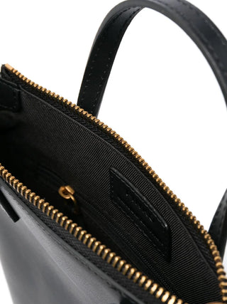 Pinko borsa Mini Shopper con tracolla in pelle nero oro