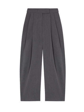 Pinko pantaloni Patre gamba larga con pinces grigio